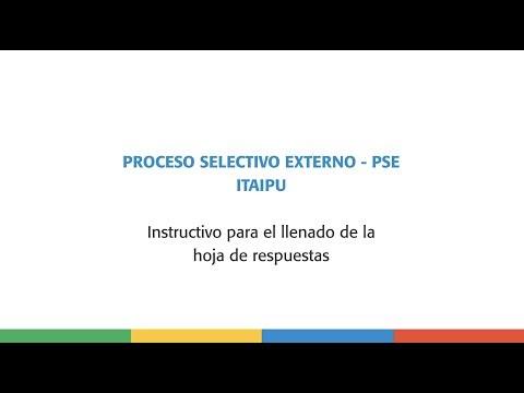 Tutorial - Examen de Conocimientos Específicos y Generales del PSE ITAIPU