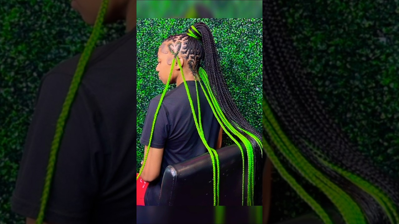 So pretty, Green Braids 💚 