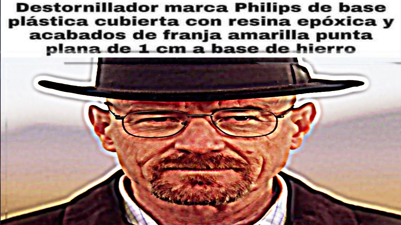 Destornillador marca Philips de base plástica cubierta con resina epóxica y acabados de franja...
