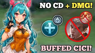 BUFFED CICI BROKEN EMBLEM VS. CHOU AND SUN! (no cooldown   damage!💀) CICI BEST BUILD GAMEPLAY -MLBB