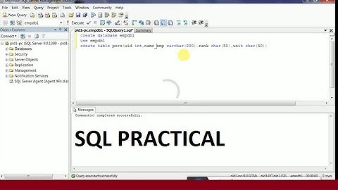 SQL SERVER:DATABASE CREATE AND TABLE CREATE IN SQL SERVER.2005