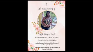 Funeral of  CLEFFA GEORGE-JOSEPH  of Penville, who resided at Ambas, Vieille Case .Aged 56 years