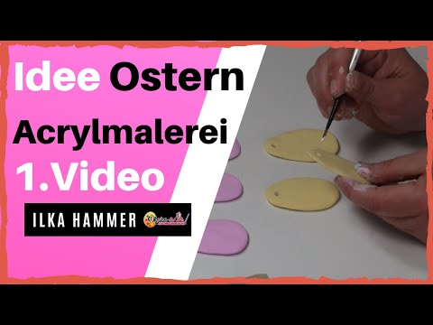 Acrylmalerei Ideen zu Ostern  1 Wie du Osteranhänger aus Fimo zauberst  Kleine Acrylmalerei Idee