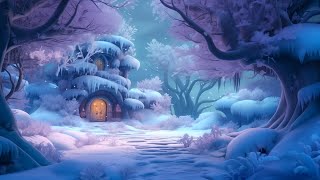 Winter in Pixie Hollow Ambience with Fantasy Music | Winter Woods