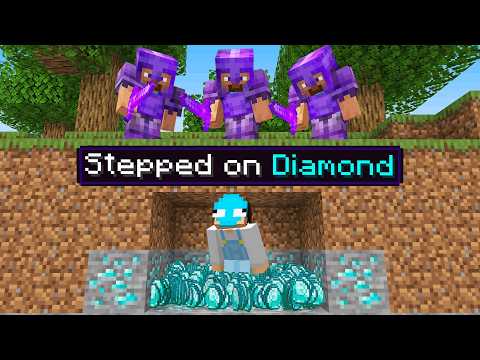 Minecraft Manhunt, But You Earn Blocks You Step On...