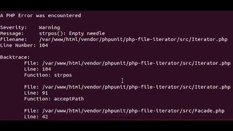 How to fix kenjis ci-phpunit-test error in codeigniter 3 - strpos(): empty needle php