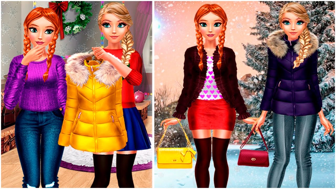 Elsa and Anna Sisters Day Out Princess Frozen Dress Up Game for Kids