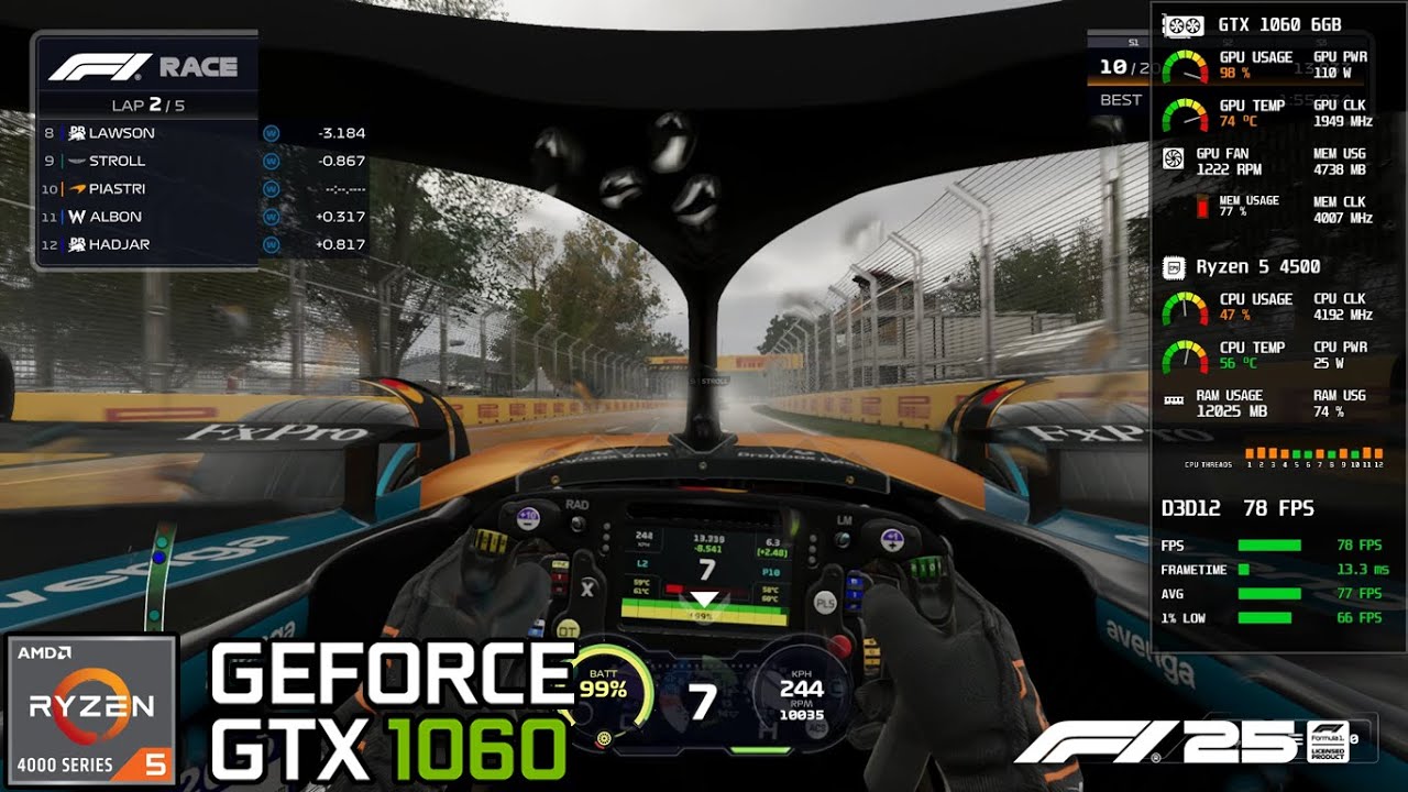 F1 25 | GTX 1060 6GB