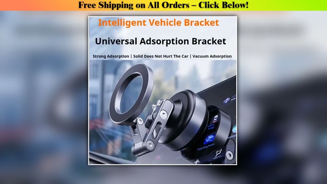 Car Phone Holder Magnetic Vacuum Adsorption Bracket 360 Degree Rotating Mobile Phone Holder for