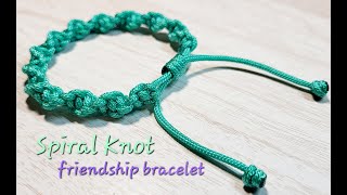 Easy Step by Step | Spiral Knot Macrame Friendship Bracelet | Tutorial