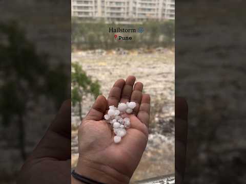 Kashmir or Pune? ❄️ Massive Hailstorm hits Pune! #Shorts