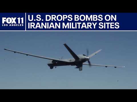 US bombs Iranian military sites