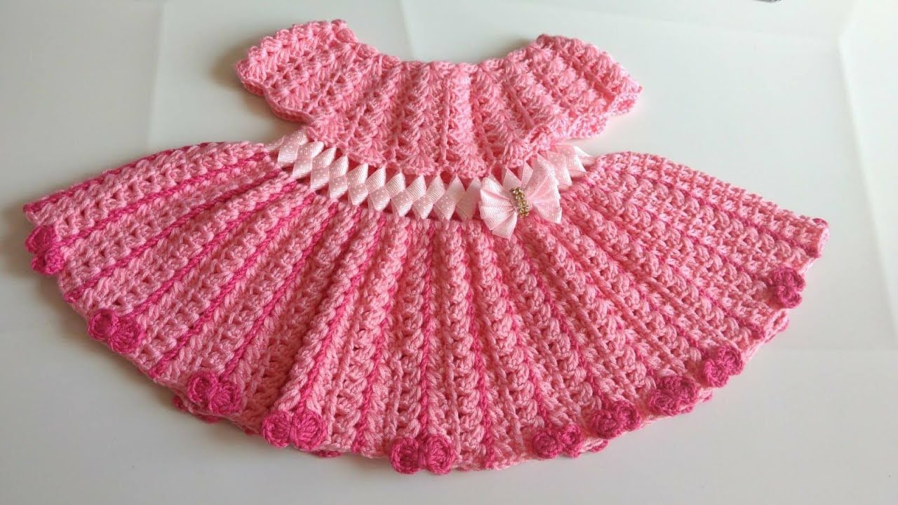 Vestido a crochet para bebe parte #2