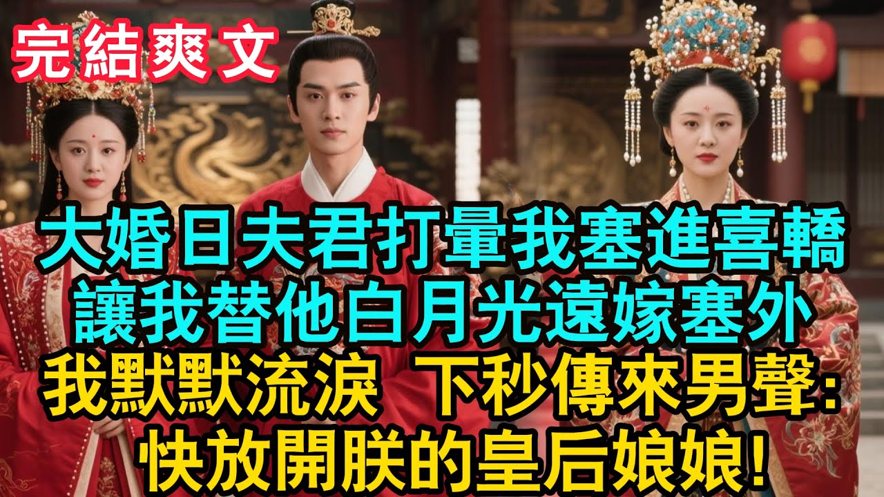 【一口氣看完】大婚日夫君把我打暈送上喜轎，讓我替他白月光遠嫁塞外。我默默流淚 下秒傳來男聲：快放開朕的皇后娘娘！#古言 #小説 #古風 #故事 #爽文  #大女主 #女頻爽劇 #爲人處世 #老年生活