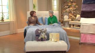 Berkshire Oversized King Fluffie Blanket with Faux Mink Binding with Melissa Dawson