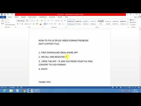 HOW TO FIX LG DP132 NOT  SUPPORT VIDEO FORMAT USING PENDRIVE