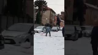 A massive hailstorm paralyzed Cislago, Italy