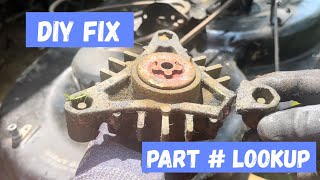 DIY Deck Spindle Replacement on Craftsman and other riding mower and how to look up parts