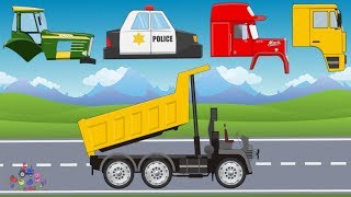 Street Vehicles | Police Car, Fire Truck, Bulldozer, Tractor | Compilation Animated series screenshot 3