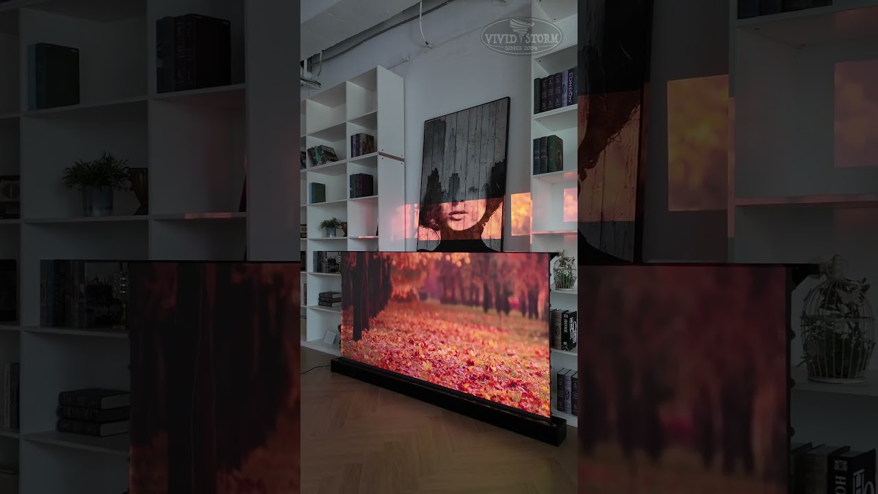 Transform Your Home Theater with the VIVIDSTORM S ALR Floor Rising Screen 