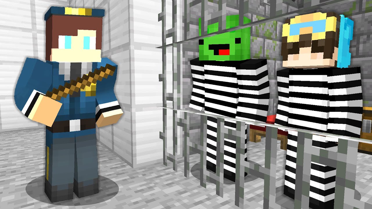 Mikey and Nico and Cash Escapes The Security Prison in Minecraft Funny Challenge - Maizen