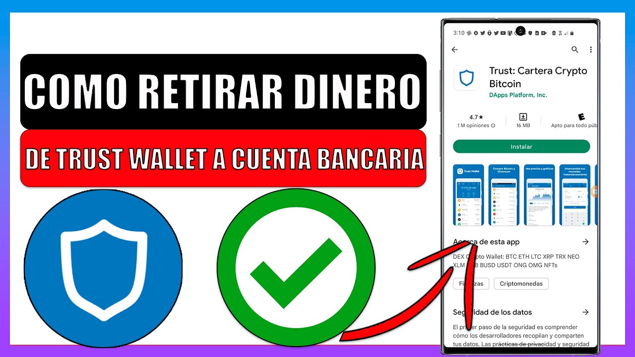 Como retirar dinero de trust wallet a cuenta bancaria - YouTube