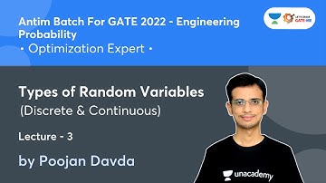L 3 | Types of Random Variables (Discrete & Continuous) | GATE 2022 - Engineering Probability