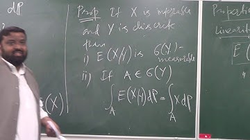 Lecture 16 (Part 5): Some properties of conditional expectation (conditioned on discrete r.v)