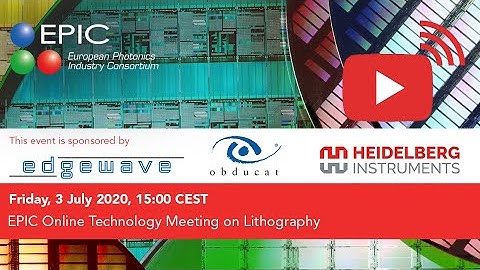 EPIC Online Technology Meeting on Lithography