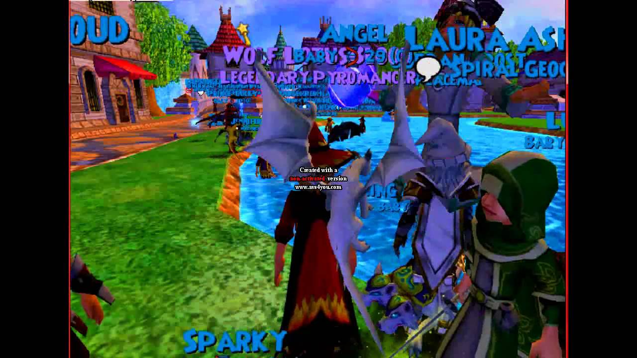 wizard101 - WTF! FLOATING GIRL COAGHT IN W101