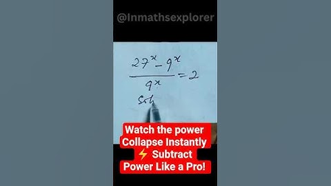 Can You Solve THIS EXPONENTIAL AND POWER Equation#shorts #algebra