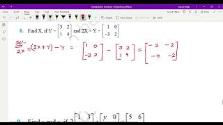 Matrices Class 12th mathematics NCERT chapter3 EX3.2 Q8