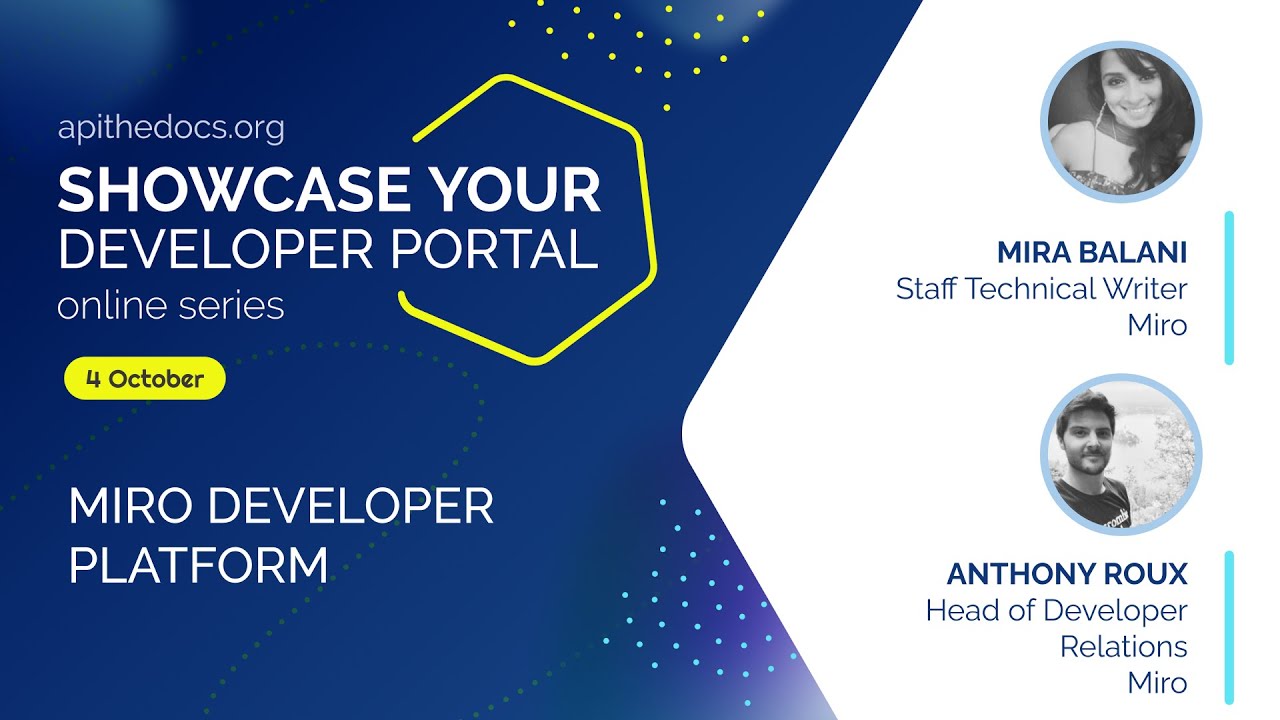 Showcase Your Developer Portal | Miro - YouTube