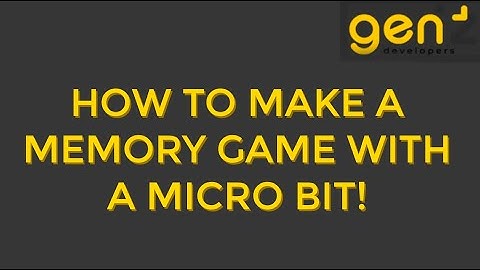 How to a Make Memory Game with a Micro Bit!