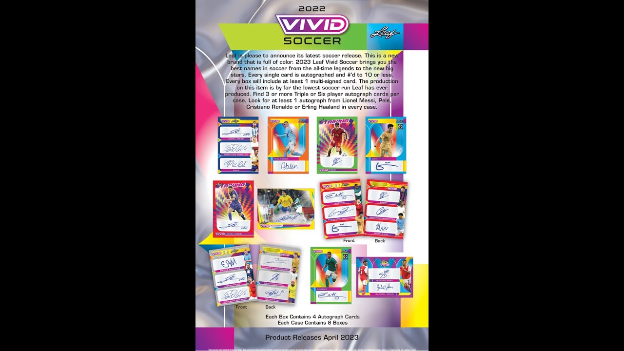 TSK BGBPB サッカー 2022 LEAF VIVID box 1箱に直筆サイン4枚入り