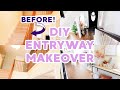 EXTREME DIY ENTRYWAY MAKEOVER ON A BUDGET! ENTRYWAY DECORATING IDEAS 2021! TIMELAPSE TRANSFORMATION!
