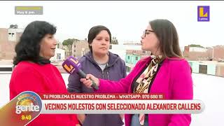 Vecinos de Alexander Callens denuncian que piscina sucia de jugador podría ser foco de dengue