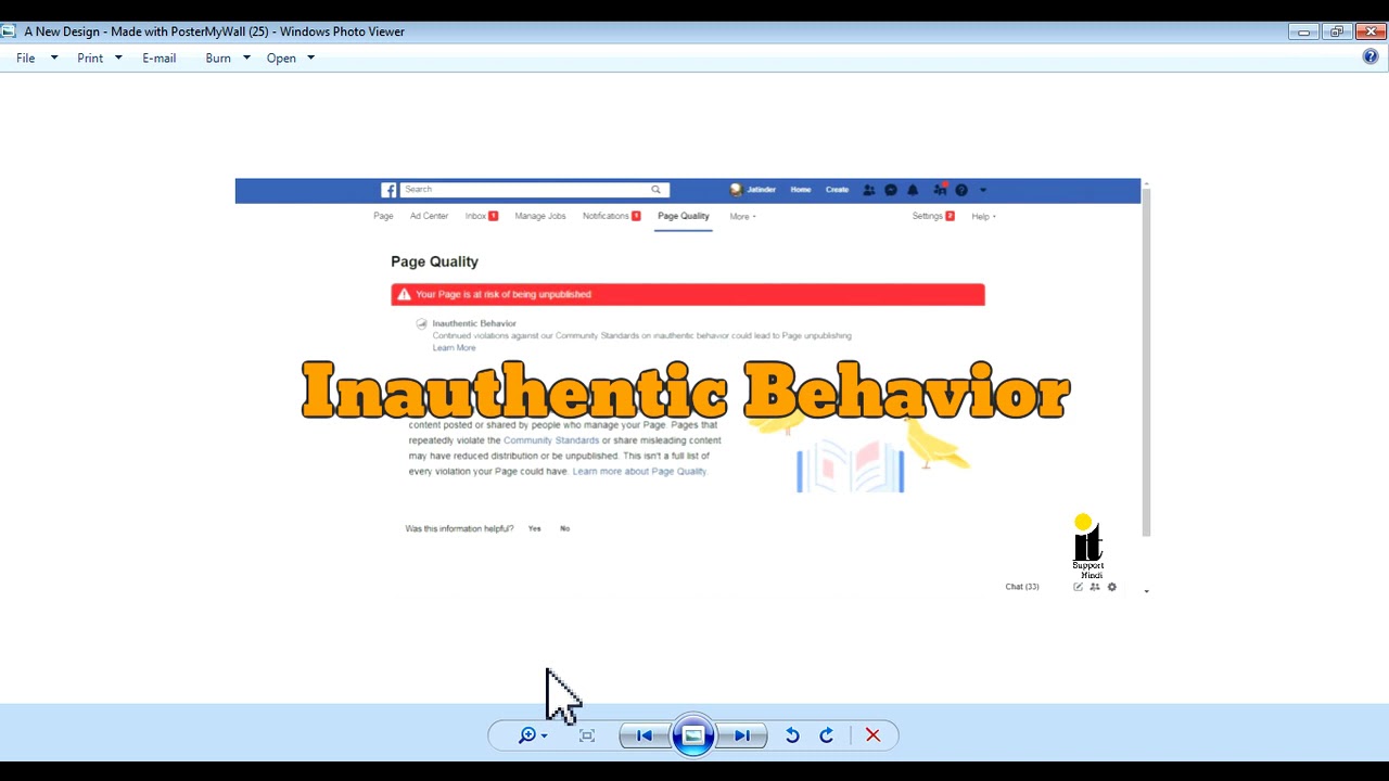 inauthentic behavior facebook page - YouTube