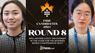 FIDE Women's Candidates 2024 Rd 8 | Exciting Derbies All Across Zhongyi v Tingjie & Vaishali v Humpy