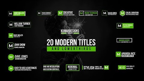 20 Modern MOGRT Titles And Lowerthirds Motion Graphics Templates