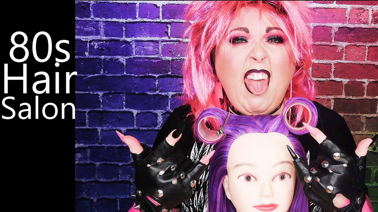 ASMR 80's Hair Salon Roleplay | Real Haircut, Curlers, Hair Dryer, Whisper, Styling