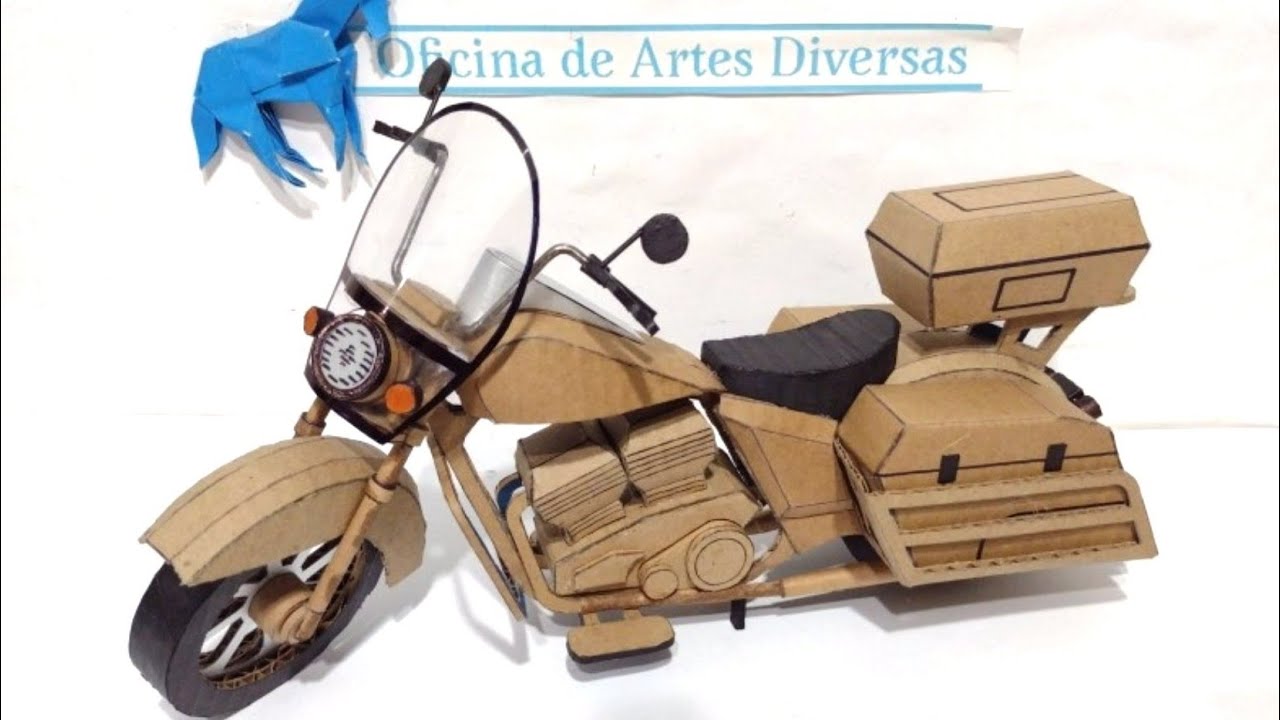 como fazer uma moto de papelão (harley-davidson)