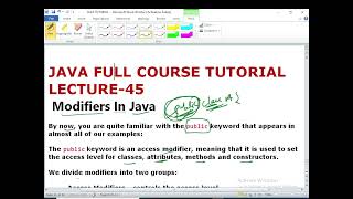 JAVA LECTURE - 45| Access Modifier In Java| Public, Private, Protected And Default (@EnhanceCodeLearning