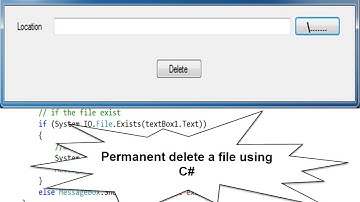 Permanent Delete A File Using C#
