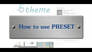 How to Use Preset built in ORION