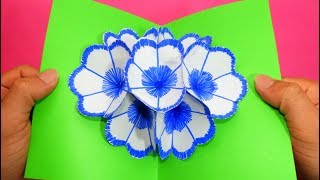 Tarjeta Pop Up Flores - DIY 3D flower POP UP card