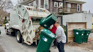 Narragansett Rubbish Garbage Truck Packing Commercial Recycling