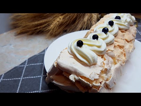 ОЧЕНЬ НЕЖНО И ВКУСНО! МЕРЕНГОВЫЙ РУЛЕТ