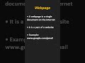 Website Vs Webpage Class 10th Computer