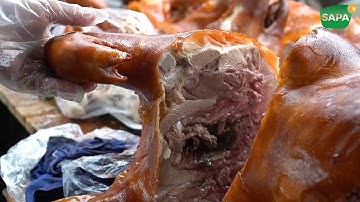 NHÌN MÀ PHÁT THÈM THỊT LỢN QUAY LẠNG SƠN Ở CHỢ BỜ SÔNG  | Crispy Roast Whole Pig Hog | Sapa TV